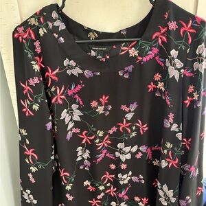 Banana Republic Black Floral Blouse